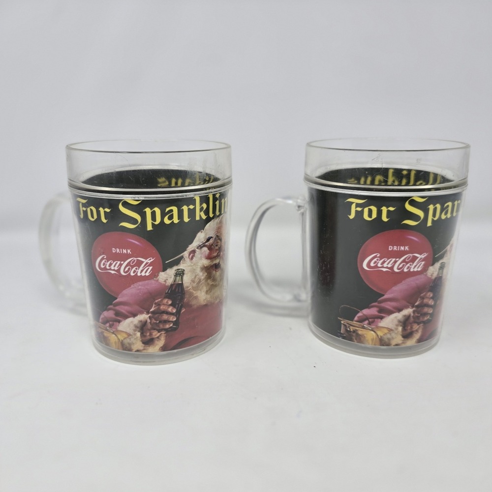 Melamine‎ Santa Coca Cola Christmas Acrylic Insulated Santa Mug 2 -Mugs